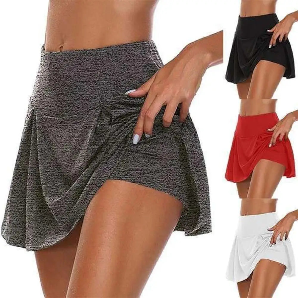 Women Short Quick Drying Solid Female High Waist Mini Skirts