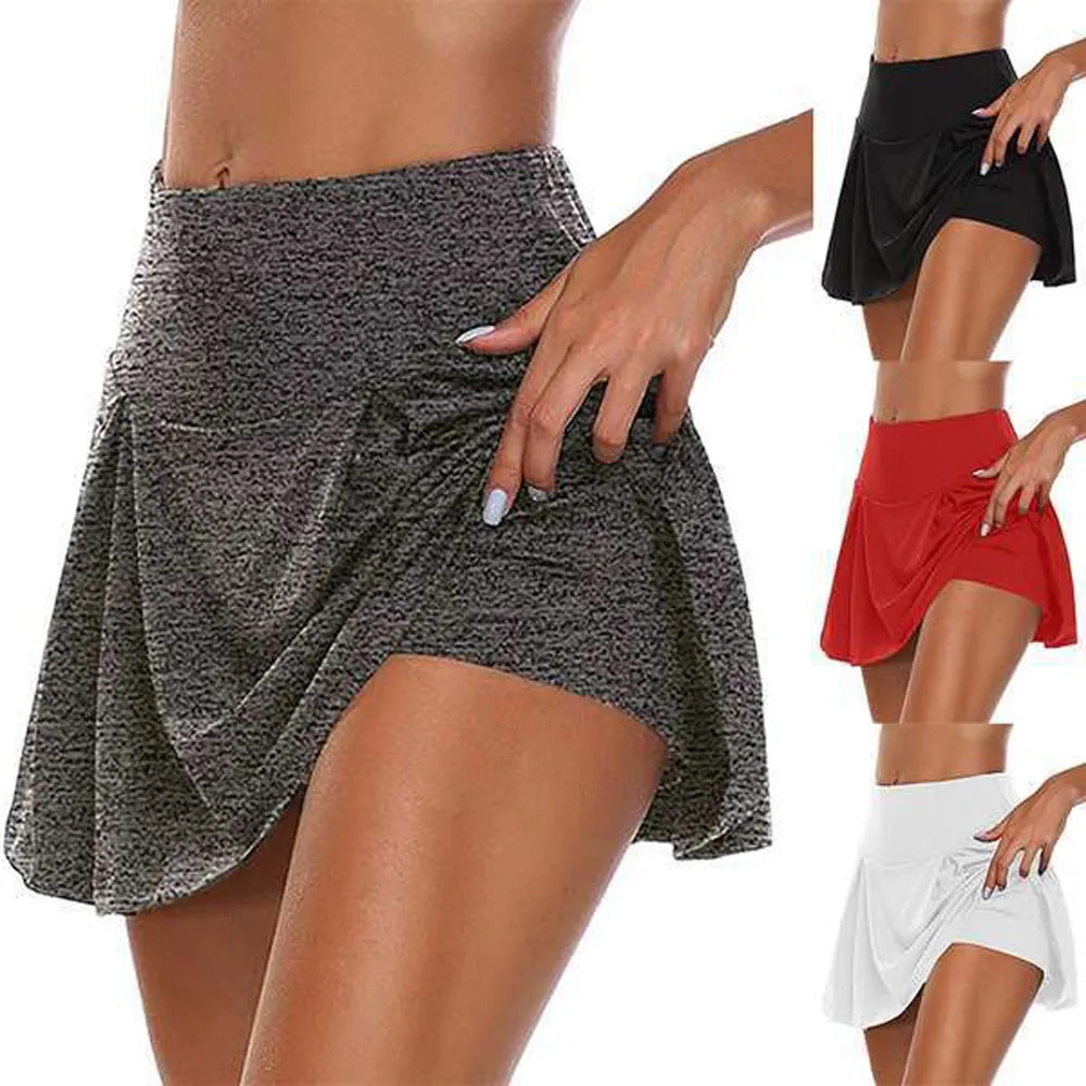 Women Short Quick Drying Solid Female High Waist Mini Skirts