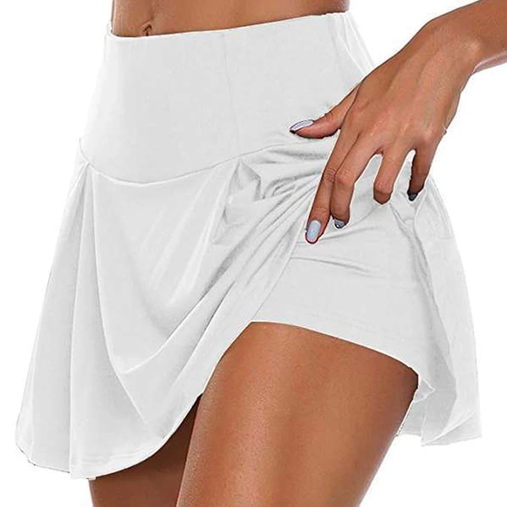 Women Short Quick Drying Solid Female High Waist Mini Skirts