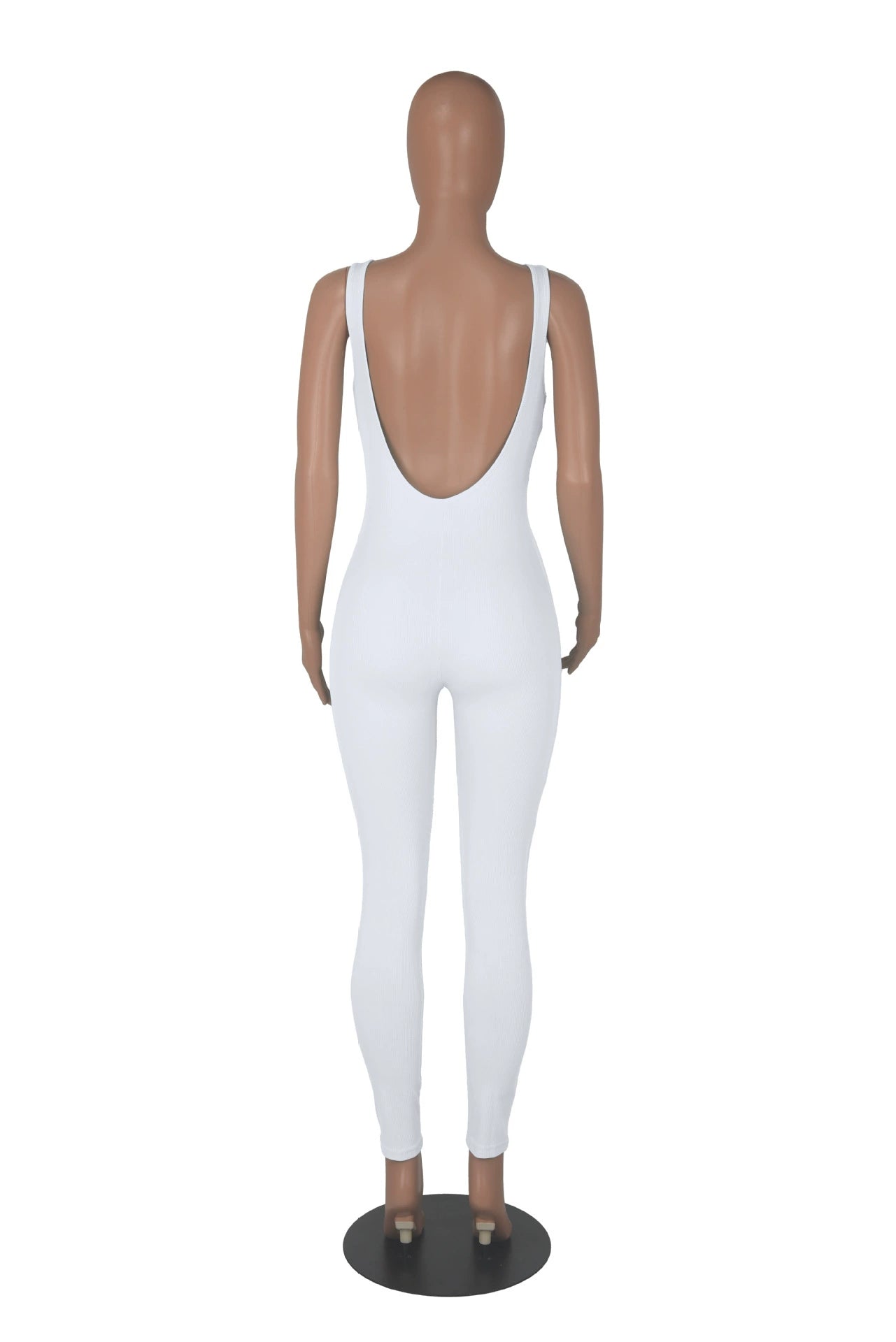New Arrival Cross-Border Fashion European and American Women's Clothing Pure Color Backless Siamese Sleeveless Pants