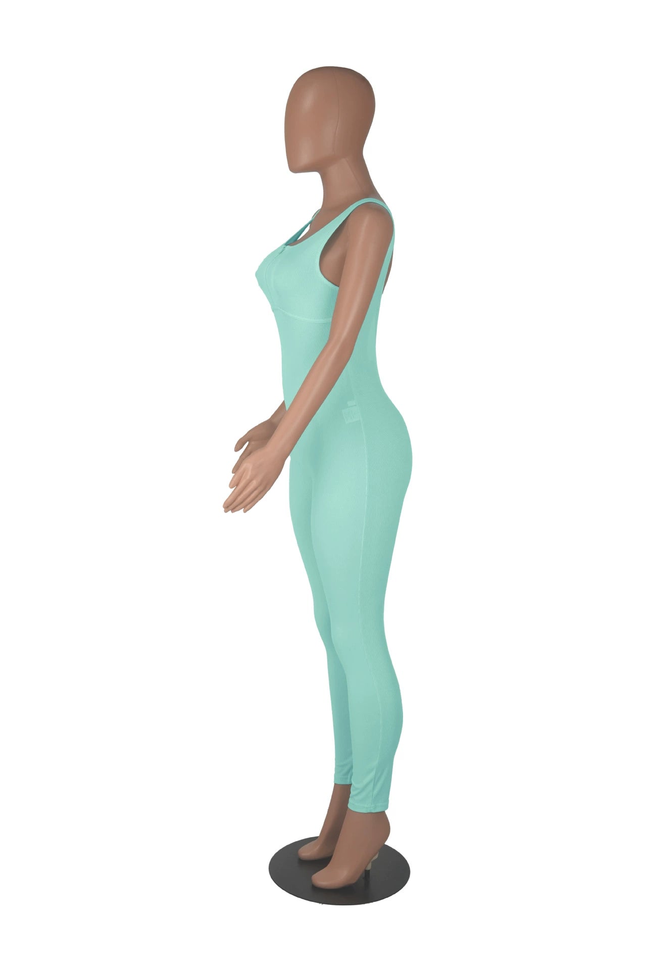 New Arrival Cross-Border Fashion European and American Women's Clothing Pure Color Backless Siamese Sleeveless Pants
