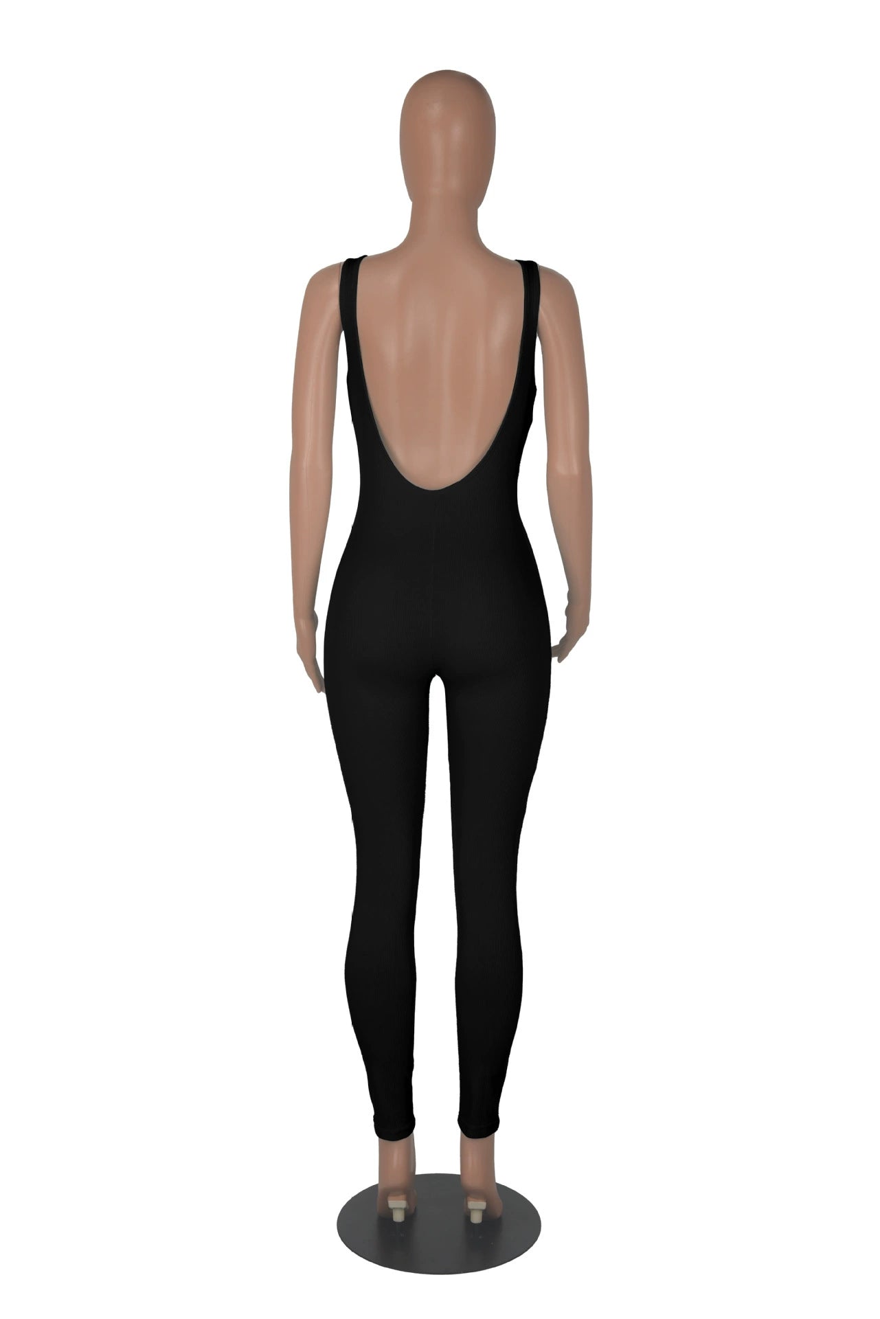 New Arrival Cross-Border Fashion European and American Women's Clothing Pure Color Backless Siamese Sleeveless Pants