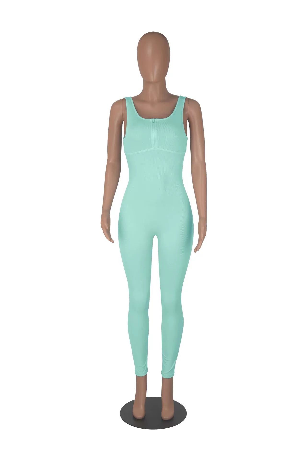 New Arrival Cross-Border Fashion European and American Women's Clothing Pure Color Backless Siamese Sleeveless Pants