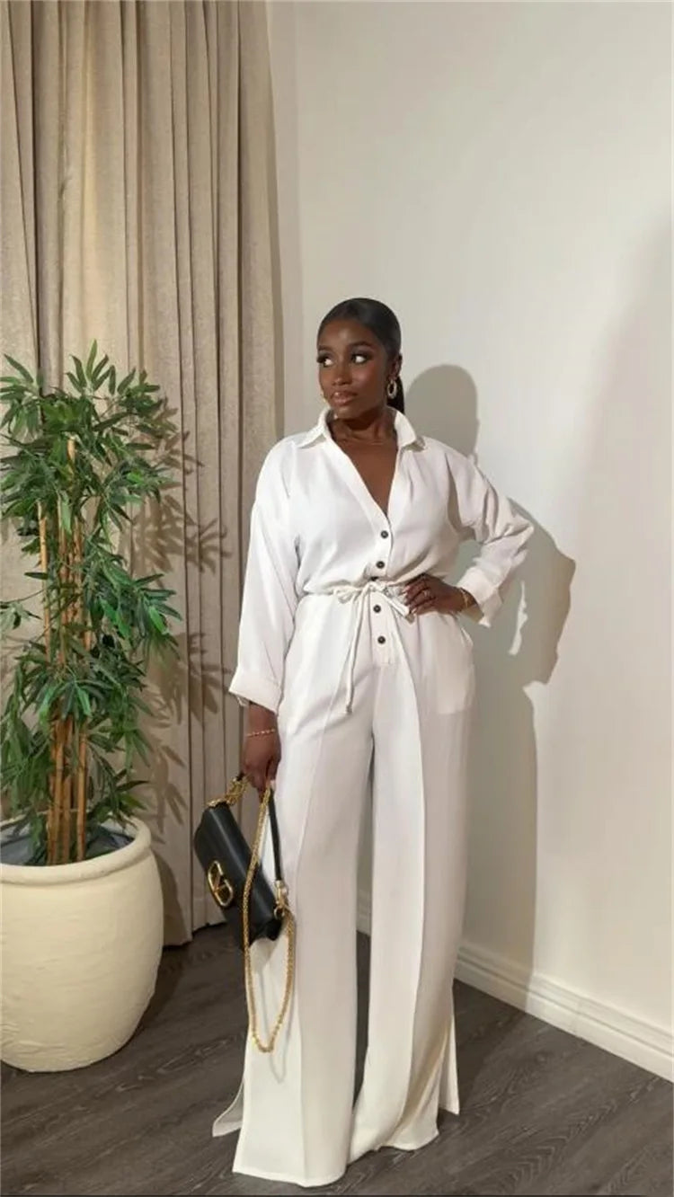 Women Elegant White Cargo Jumpsuit Romper