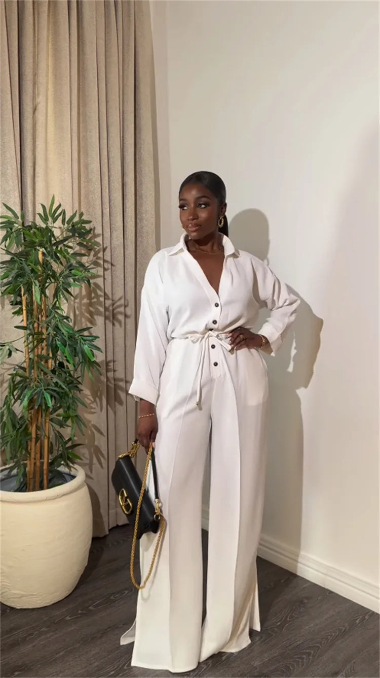 Women Elegant White Cargo Jumpsuit Romper