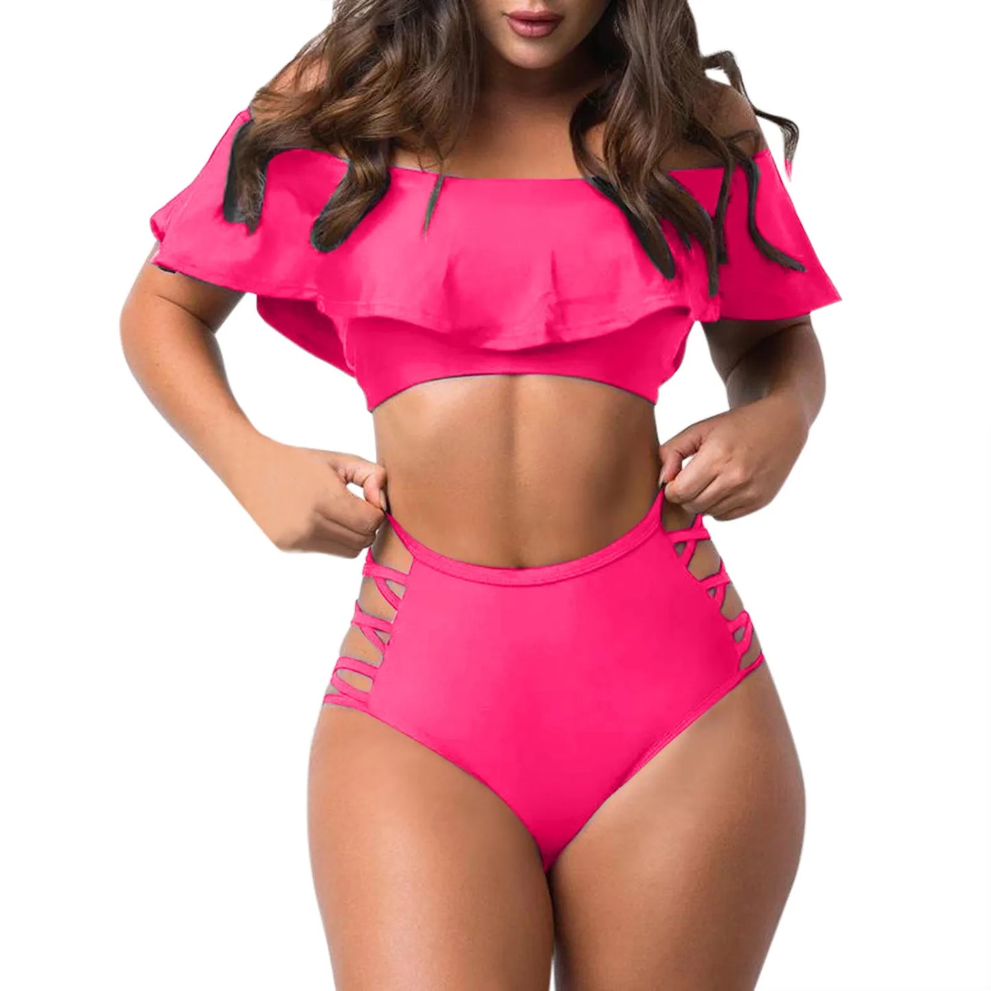 Sexy Ruffled Off Shoulder Bikini Sets