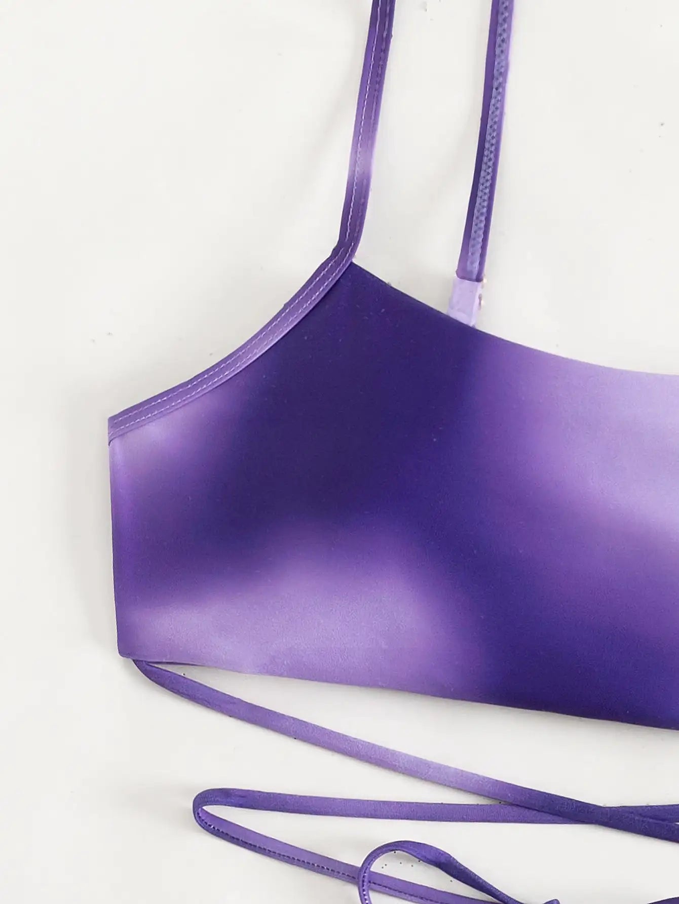 Sexy 3 Pieces Ombre Lace Up Bikini Swimsuit & Beach Skirt