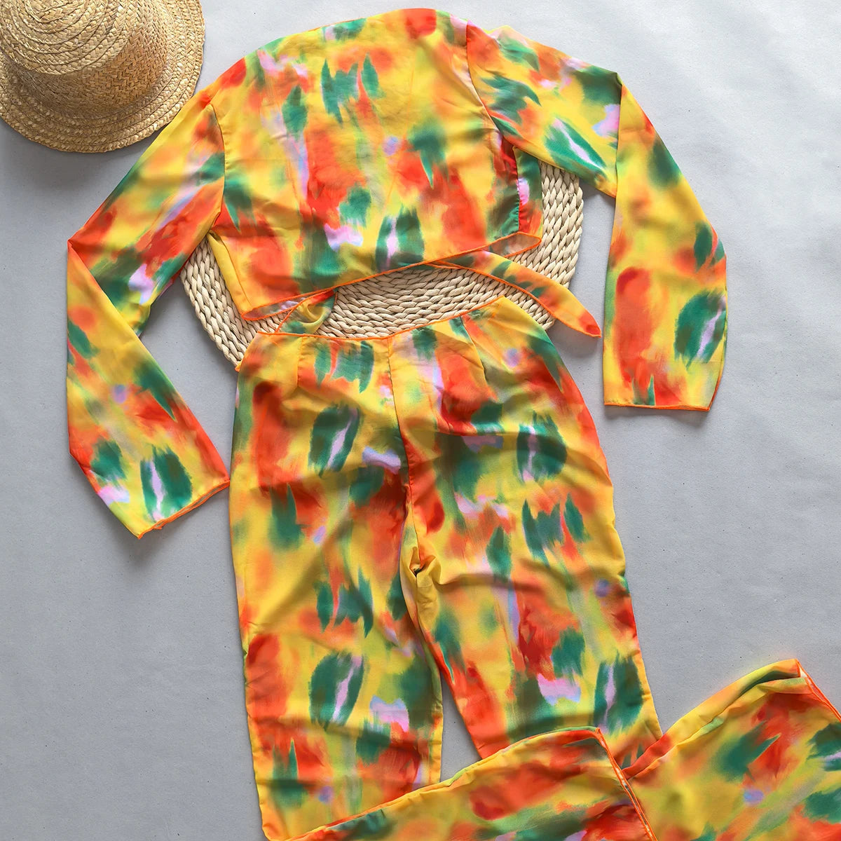 2 Cover Ups High Waist Bikinis