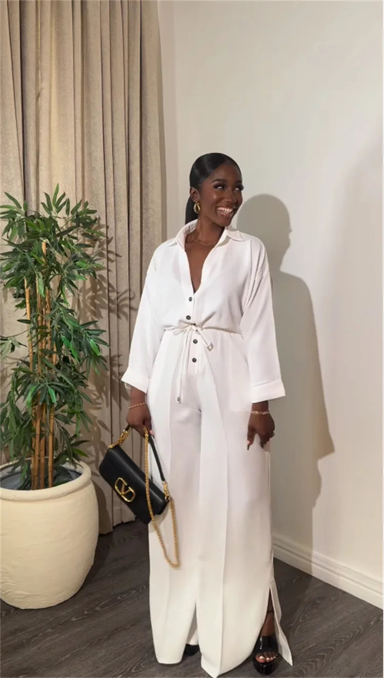 Women Elegant White Cargo Jumpsuit Romper