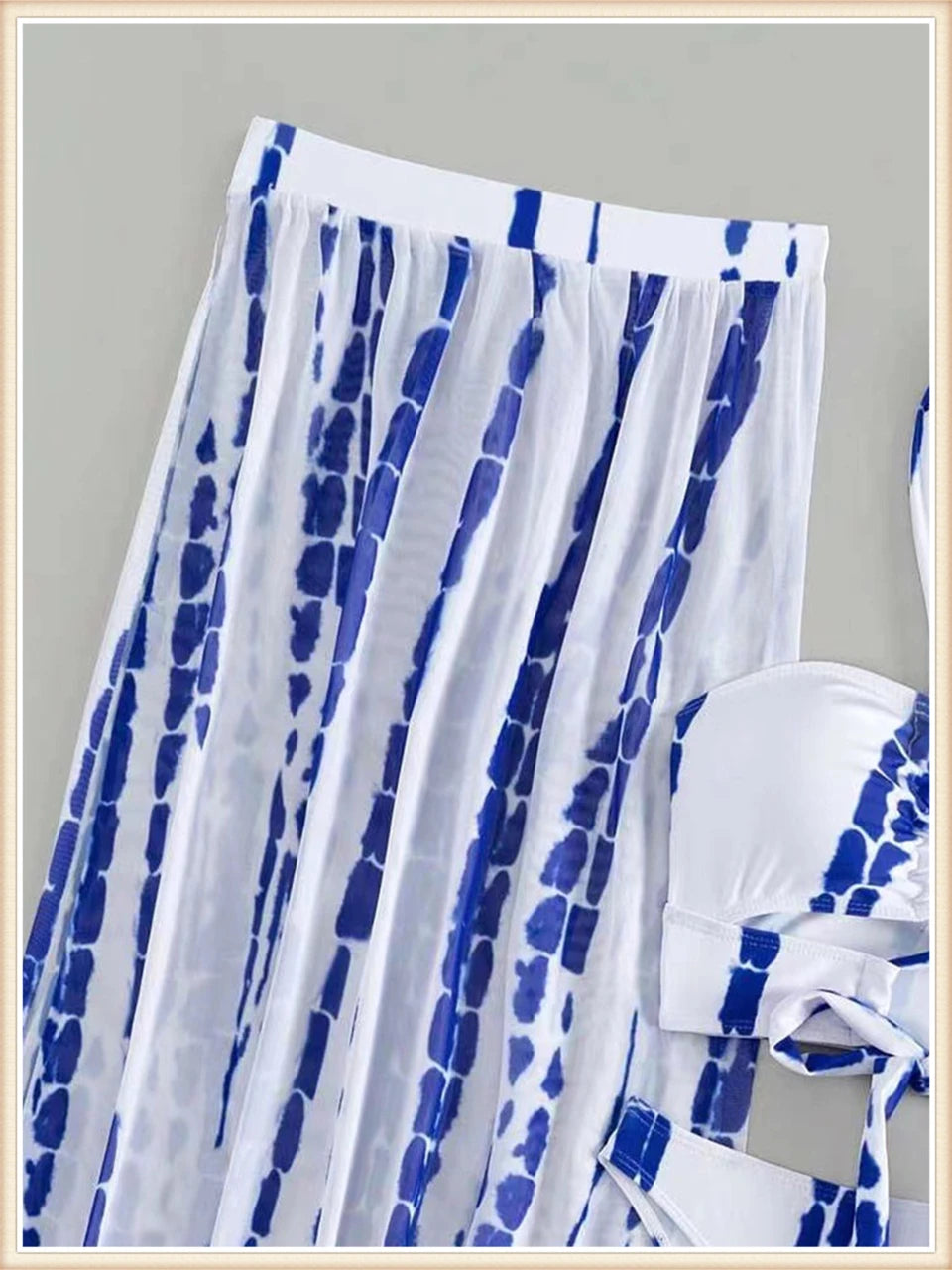 Women Sexy Halter Swimsuit & Cover Up Pants Swimwear