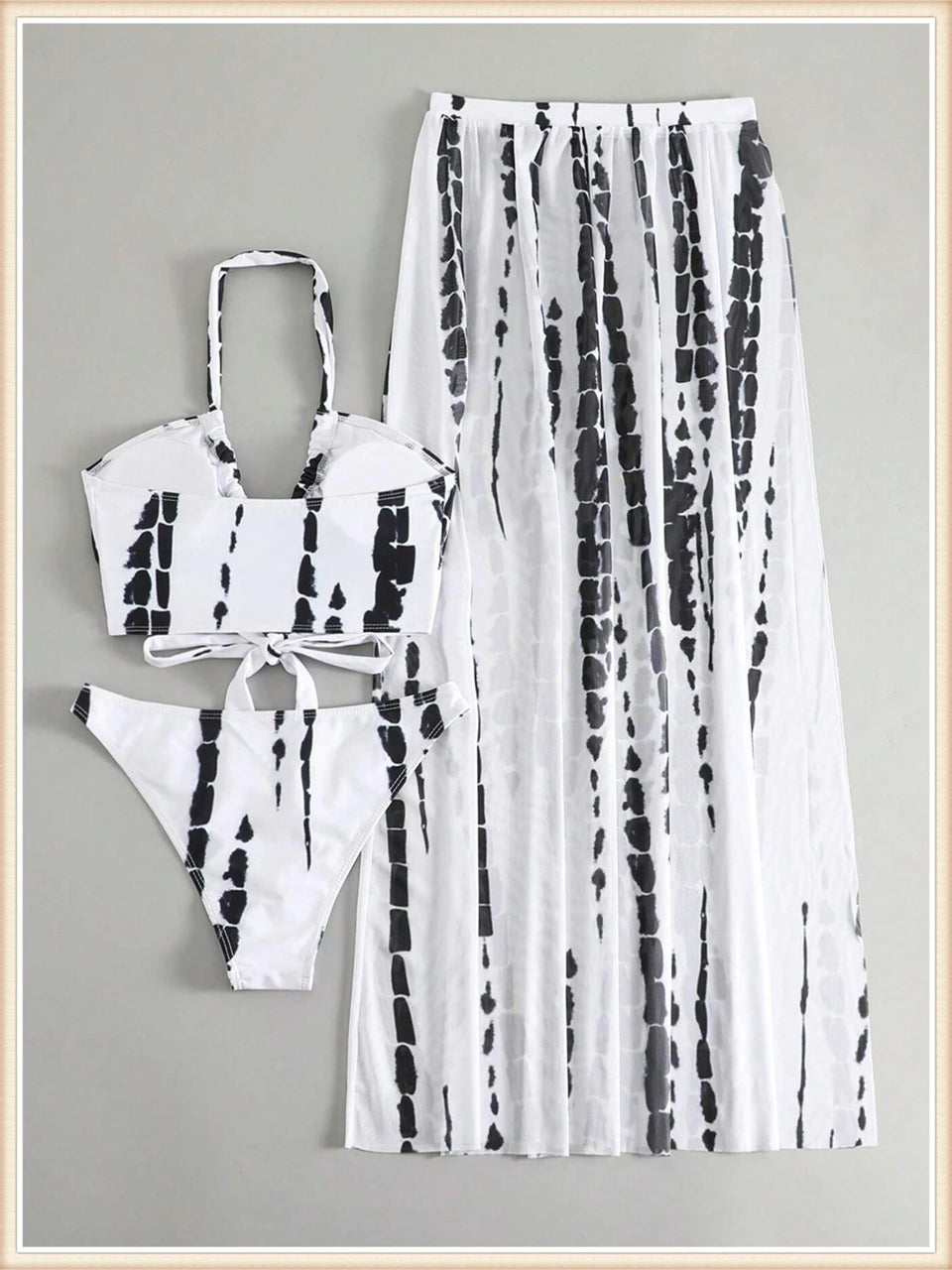 Women Sexy Halter Swimsuit & Cover Up Pants Swimwear