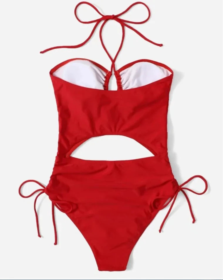 Sexy One Piece Swimsuit Black Swimwear New 2024 Women Cutout Monokini Brazilian Cut Bikinis Criss Cross Swimwear Bathing Suit
