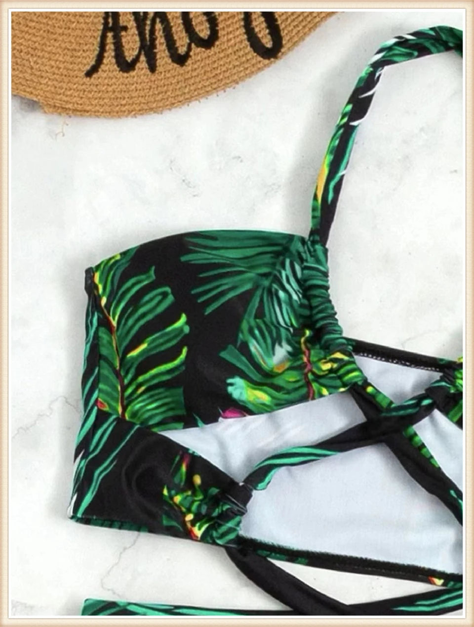 Women Sexy Halter Swimsuit & Cover Up Pants Swimwear