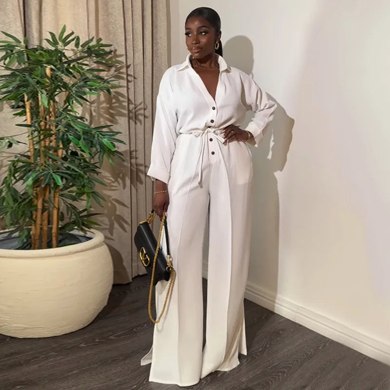 Women Elegant White Cargo Jumpsuit Romper