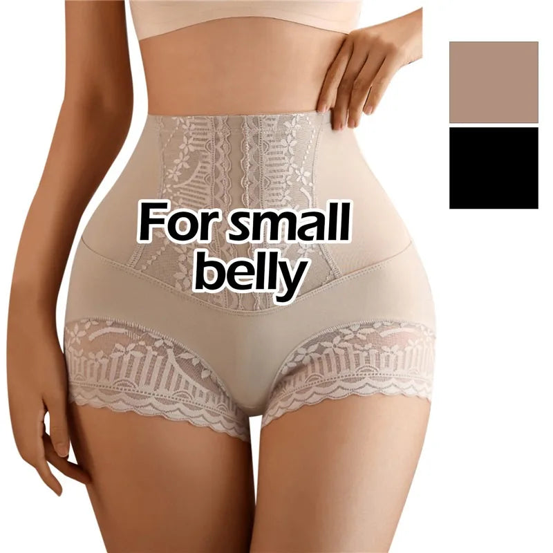 Women High Waist Control Seamless Lace Slimming Shapewear Panties