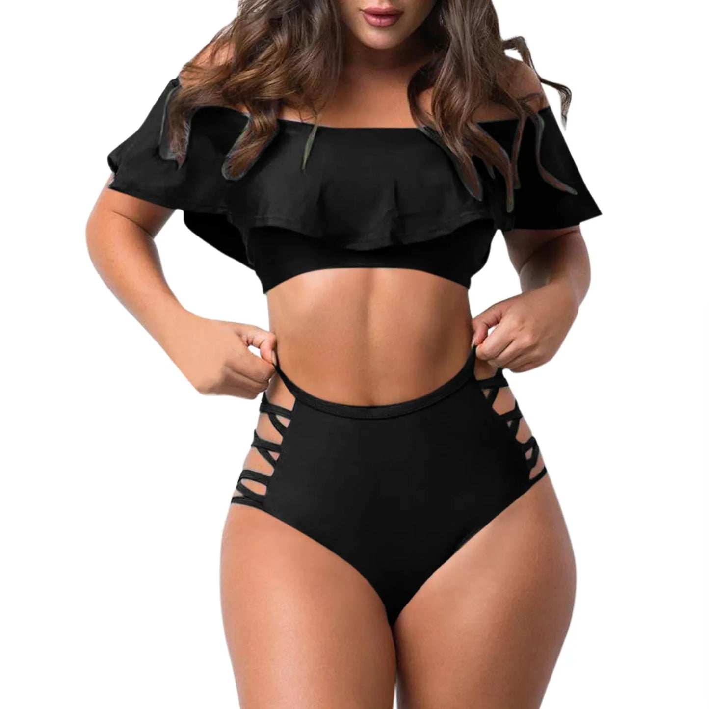 Sexy Ruffled Off Shoulder Bikini Sets