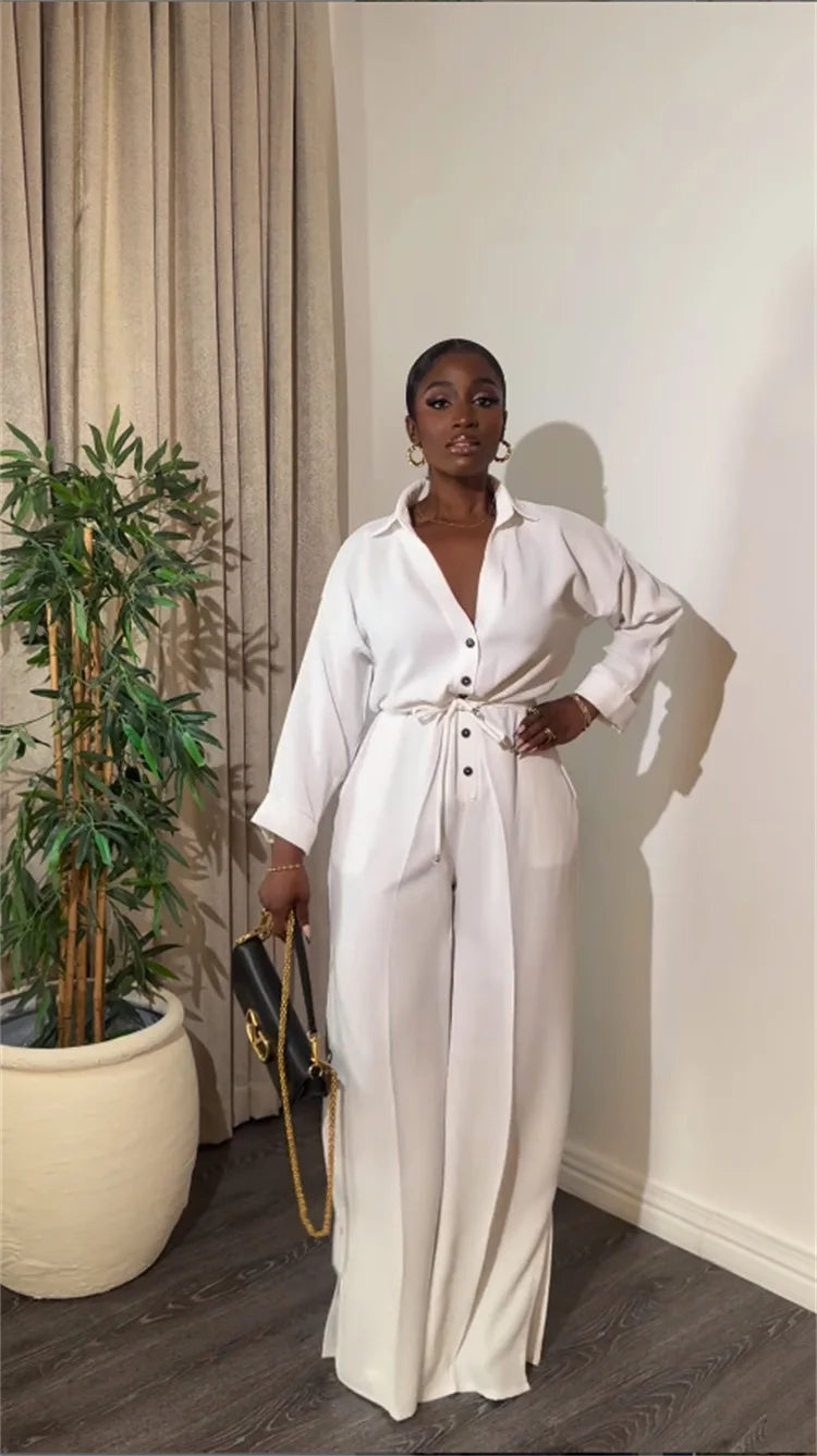 Women Elegant White Cargo Jumpsuit Romper