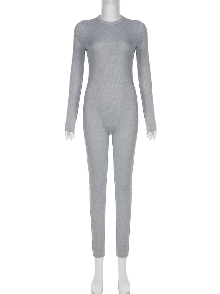 Women's Basic Solid Sporty Activewear Jumpsuit
