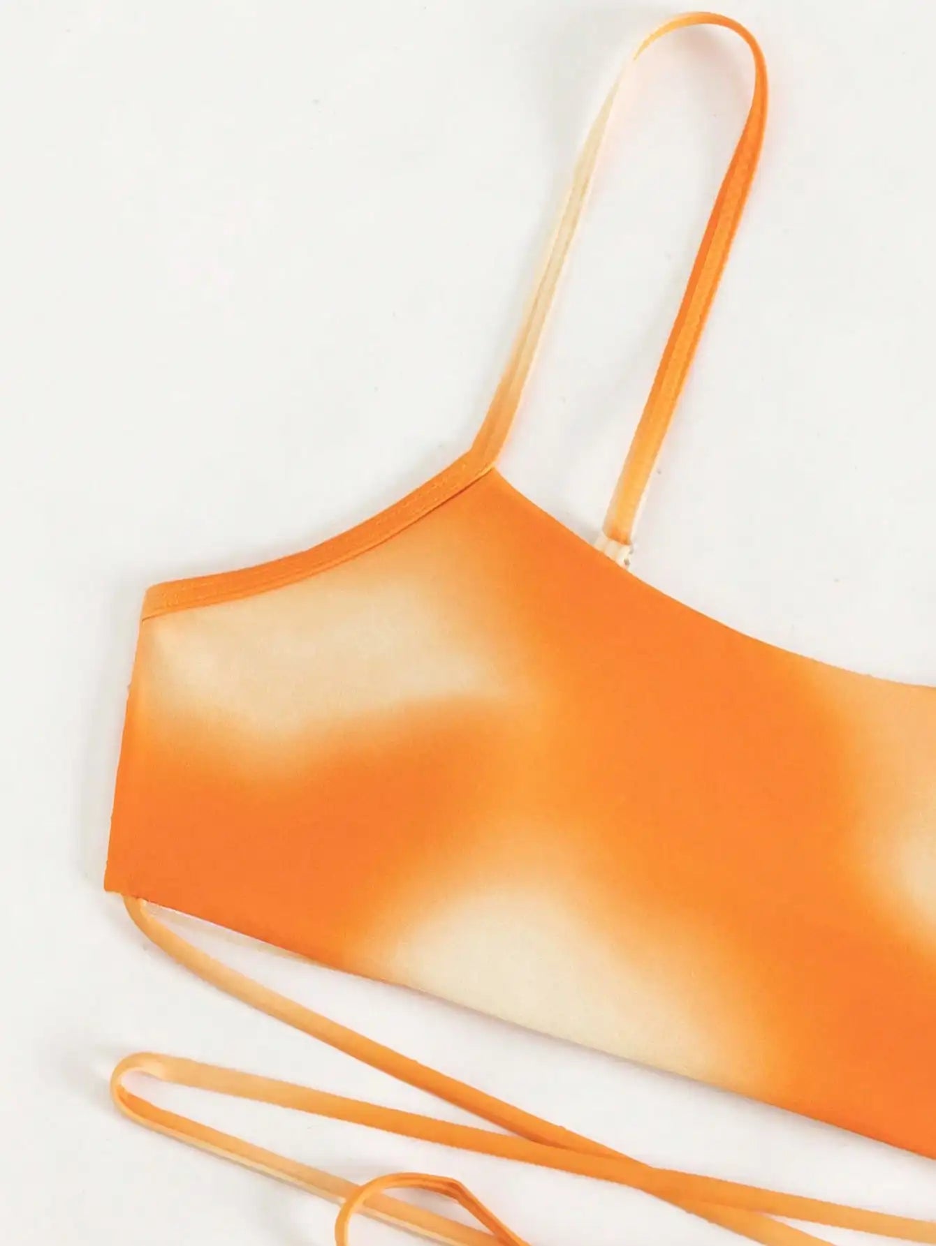 Sexy 3 Pieces Ombre Lace Up Bikini Swimsuit & Beach Skirt