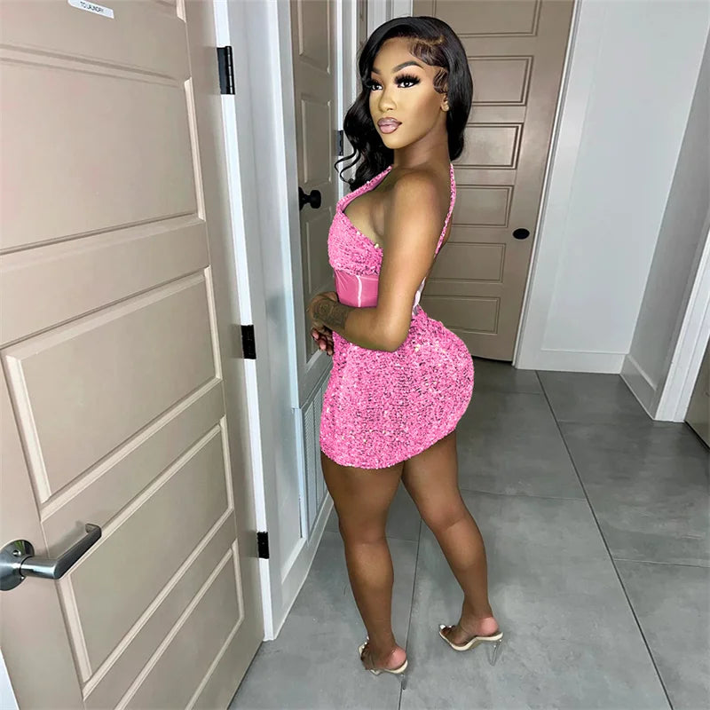See Through Mesh Women Sexy Party Dress