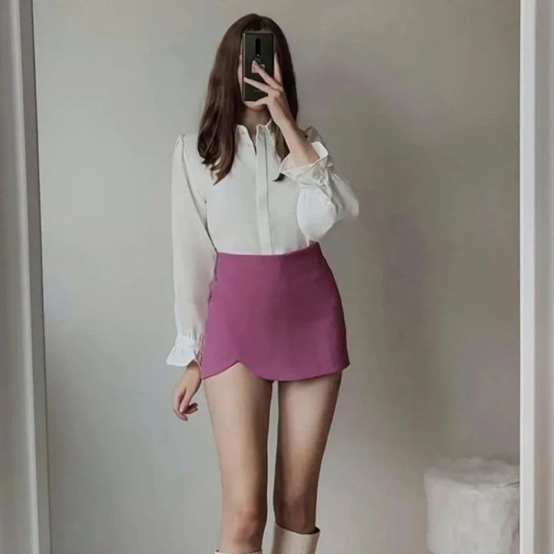 Women's High waist Skirt Shorts
