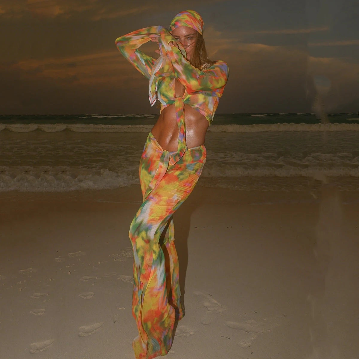 2 Cover Ups High Waist Bikinis