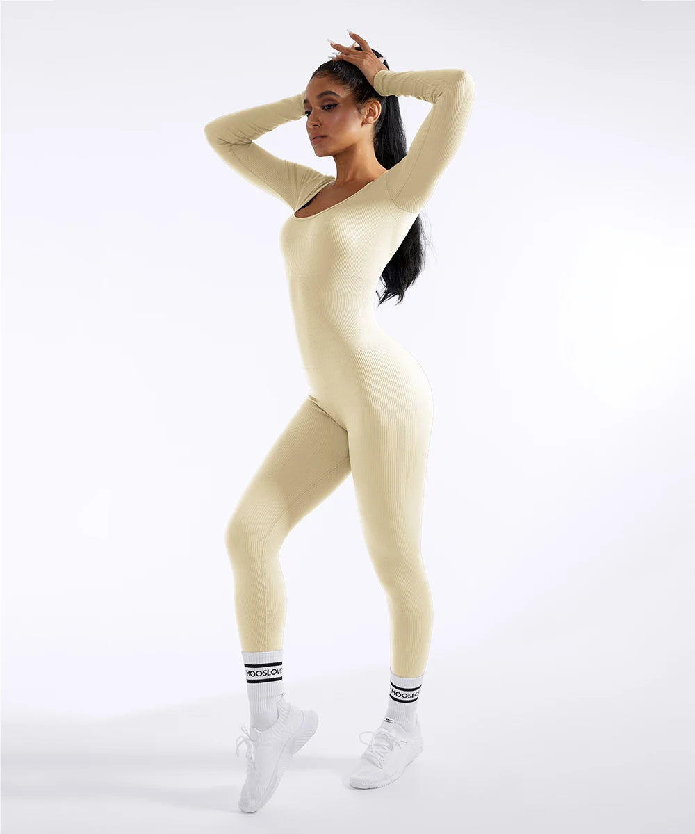 Women ‘s slim front Zipper Casual Brown Fitness Romper