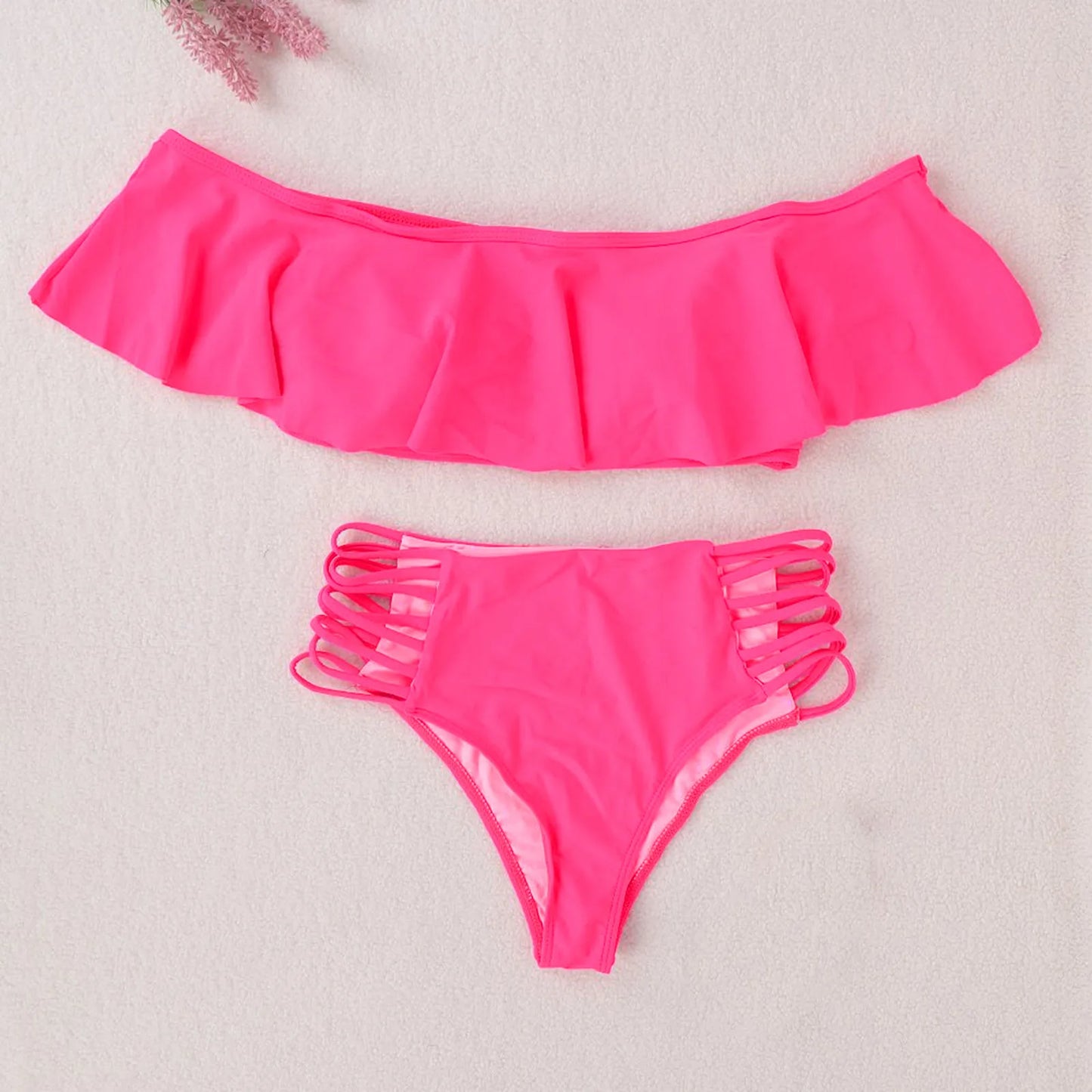 Sexy Ruffled Off Shoulder Bikini Sets