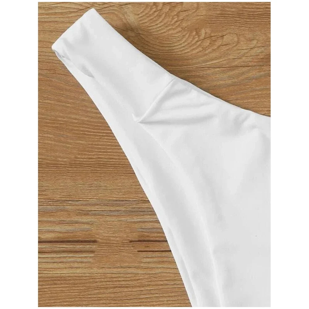 Solid Low Waist Swimsuit Beachwear Bathing Suit