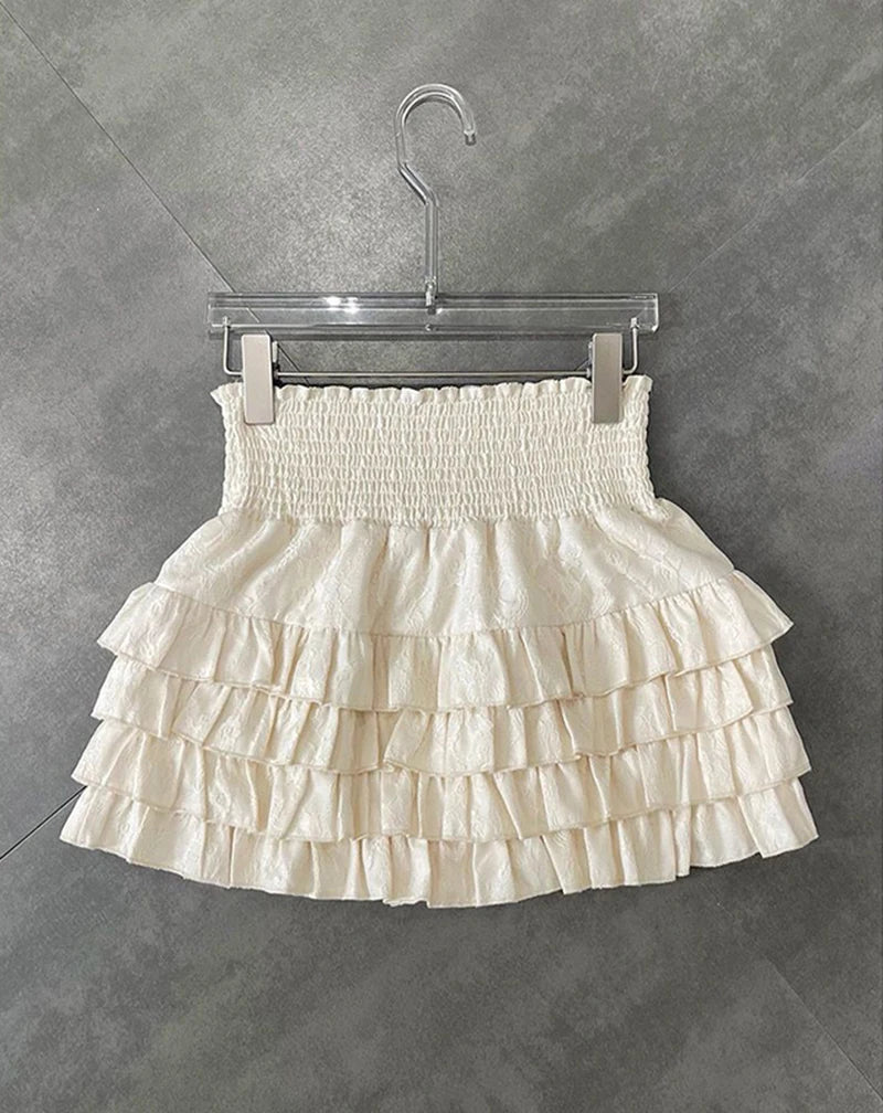 Women's Mini High Waist Lace A Line Streetwear Skirt