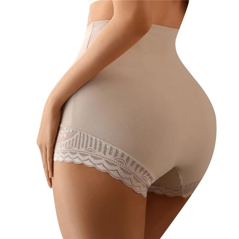 Women High Waist Control Seamless Lace Slimming Shapewear Panties