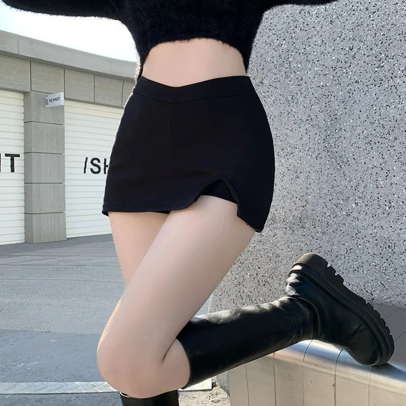 Women's Sexy Black Club High Waist Mini Skirts