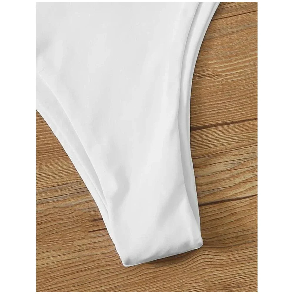 Solid Low Waist Swimsuit Beachwear Bathing Suit
