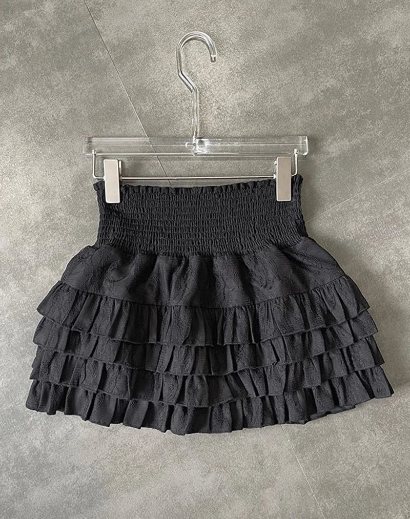 Women's Mini High Waist Lace A Line Streetwear Skirt