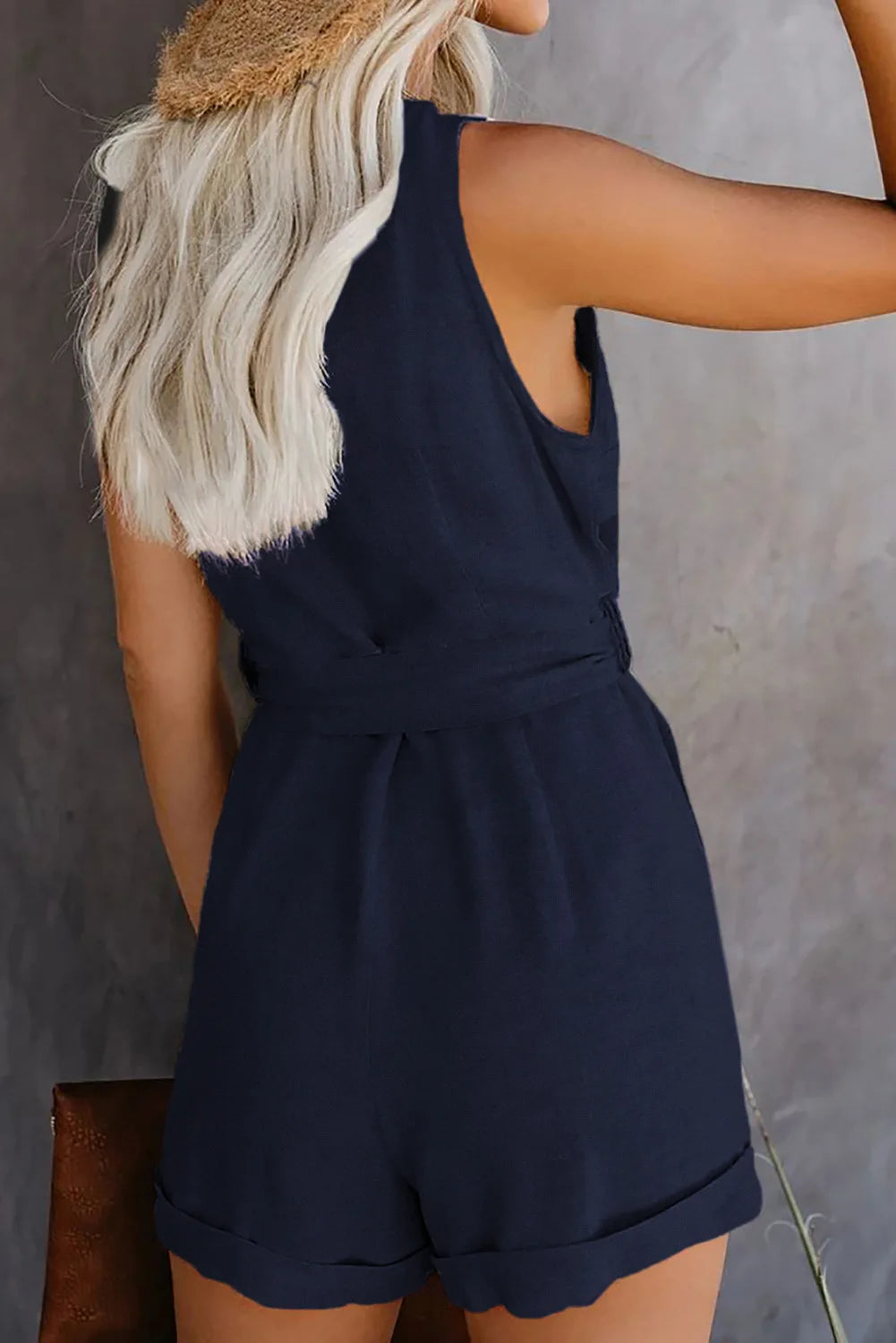 Women's Casual V-neck Jumpsuit