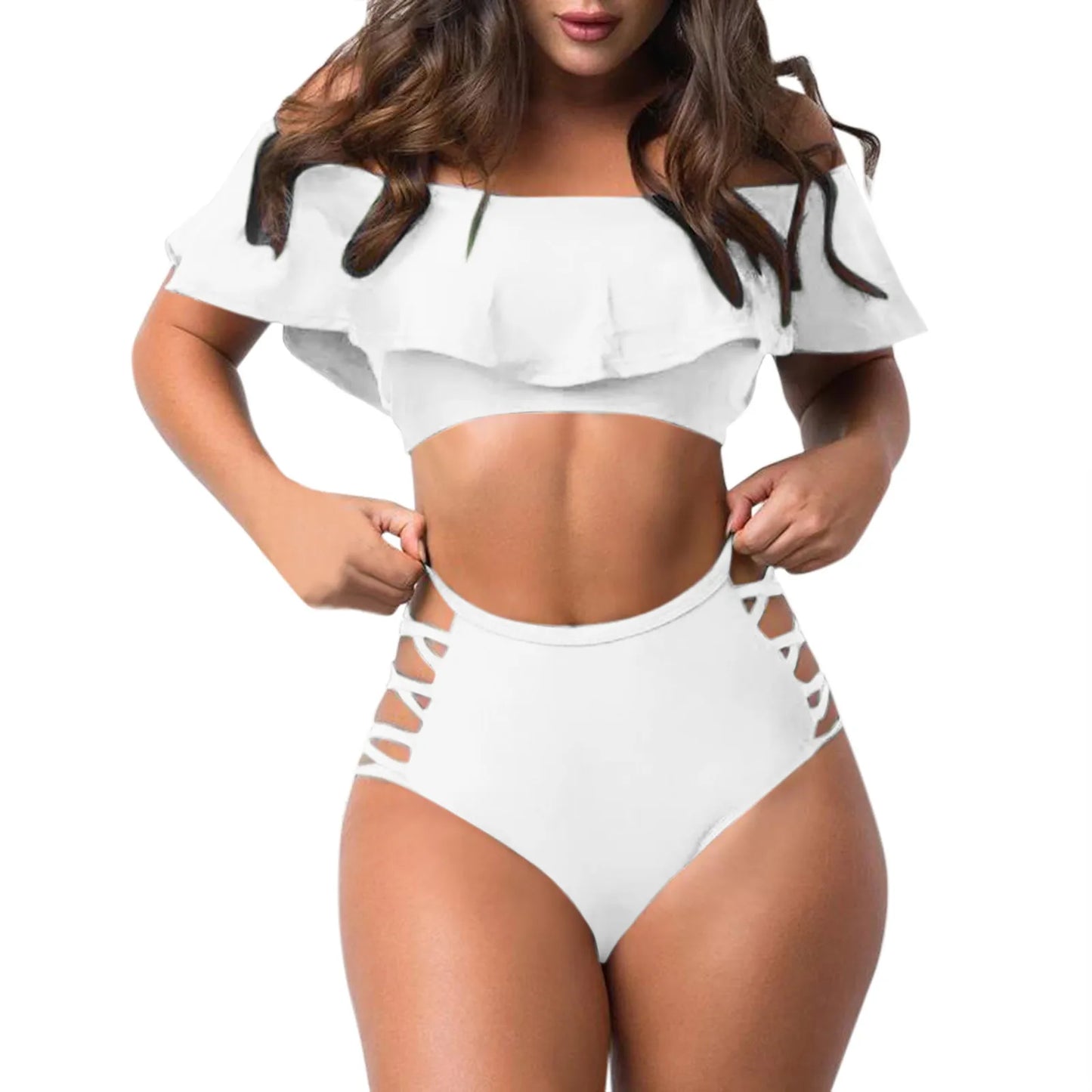 Sexy Ruffled Off Shoulder Bikini Sets