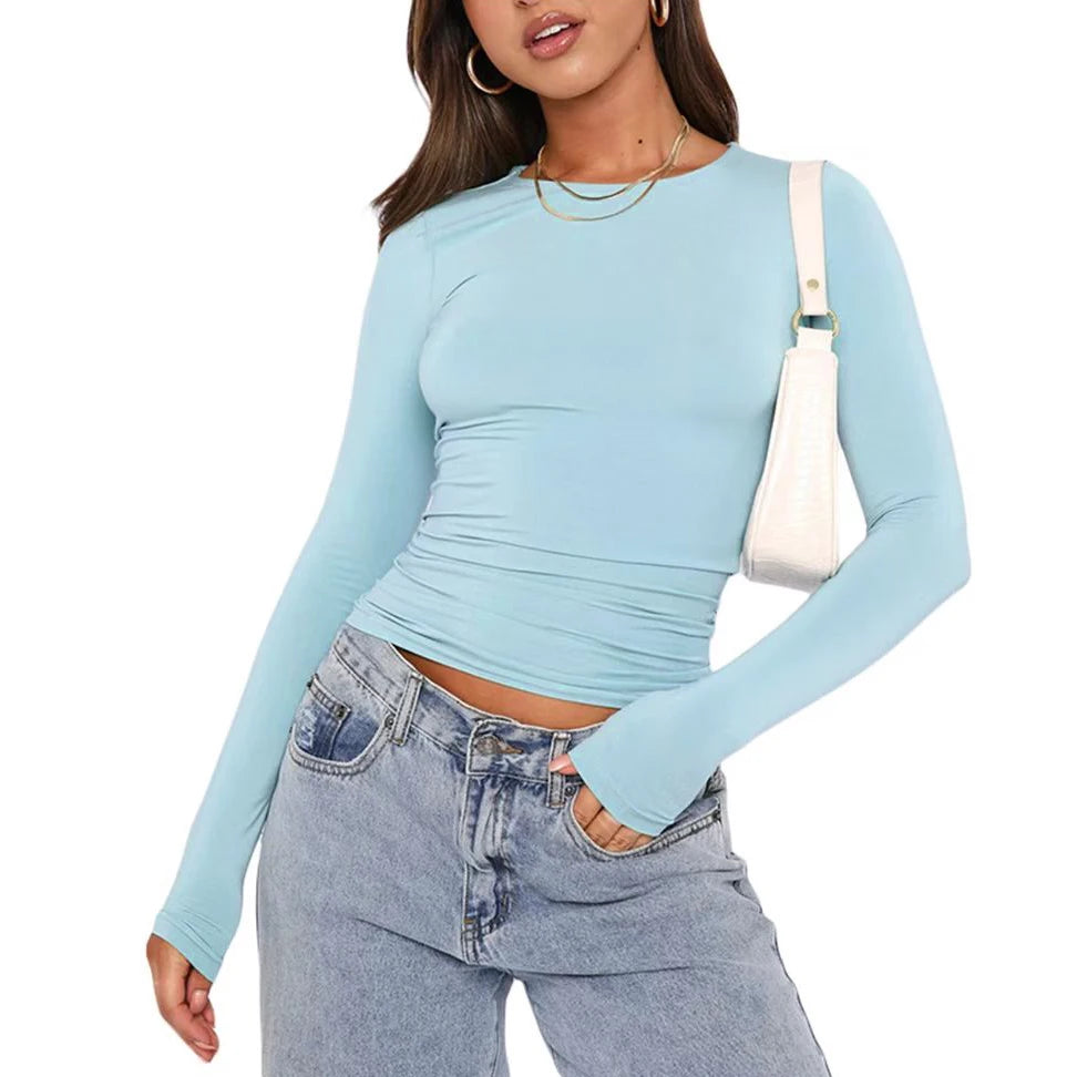 Europe and the United States Women's Casual Long-sleeved T-shirt