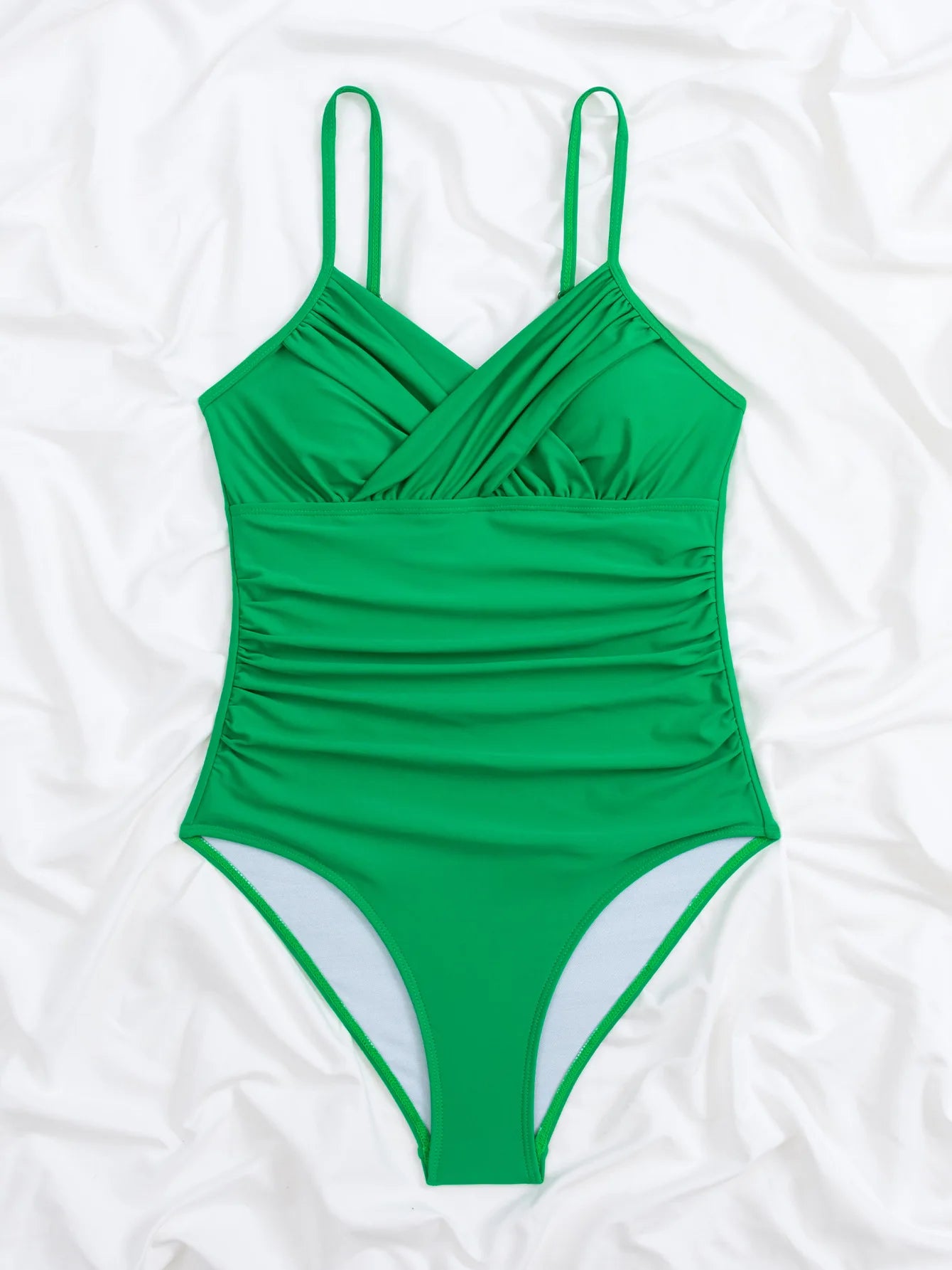 S - XXL Sexy Wrinkled One Piece Swimsuit Women